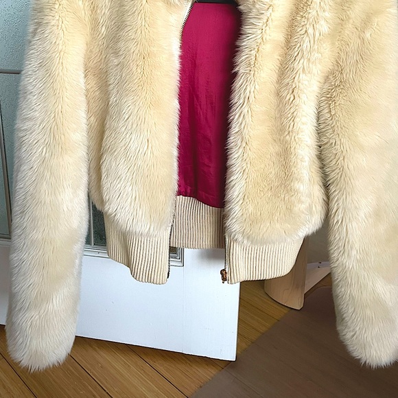 DKNY faux fur bomber jacket - Picture 2 of 7